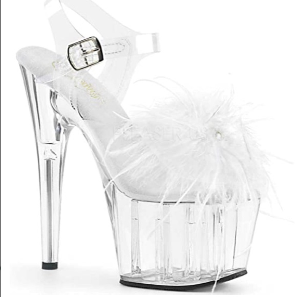 Adore 708mf pleasers clear and white